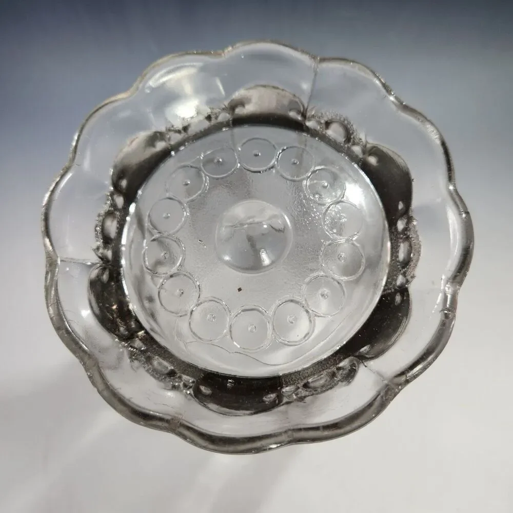 Antique US Glass EAPG Pitcher Kansas Pattern Jewel & Dewdrop 1901 Vase As FOUND